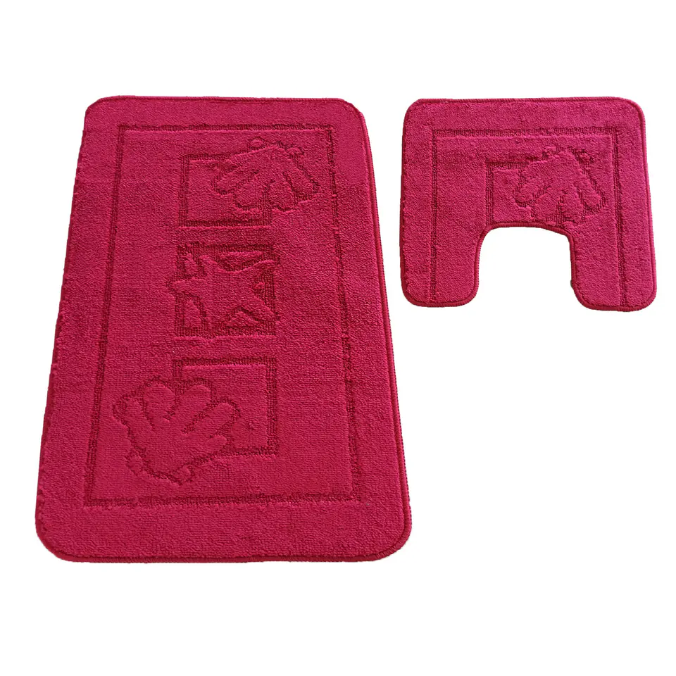 Komplet łazienkowy Montana z wycięciem Maritime Burgund Komplet (50 cm x 80 cm i 40 cm x 50 cm) w sklepie Wasserman.eu