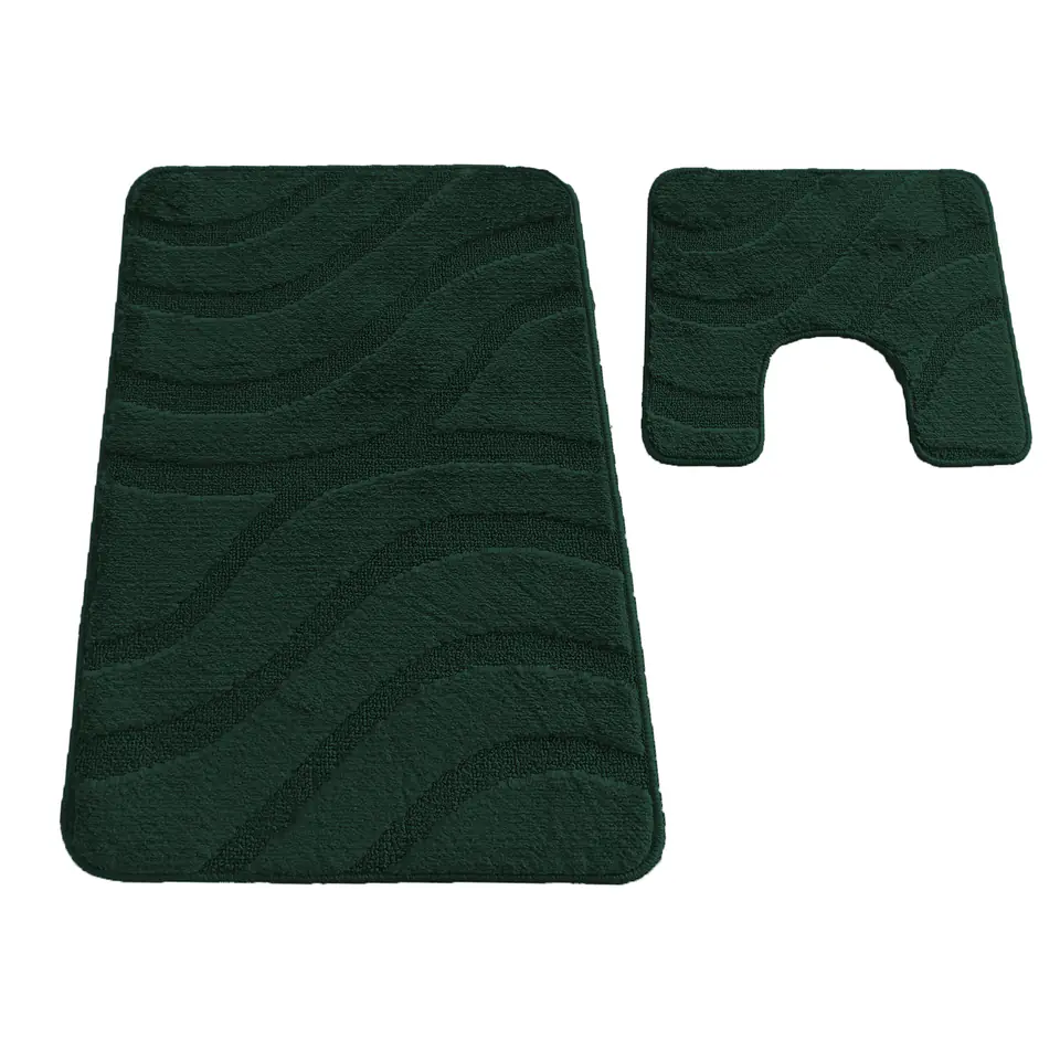 Komplet łazienkowy Montana z wycięciem Symphony Hunter Green Komplet (50 cm x 80 cm i 40 cm x 50 cm) w sklepie Wasserman.eu