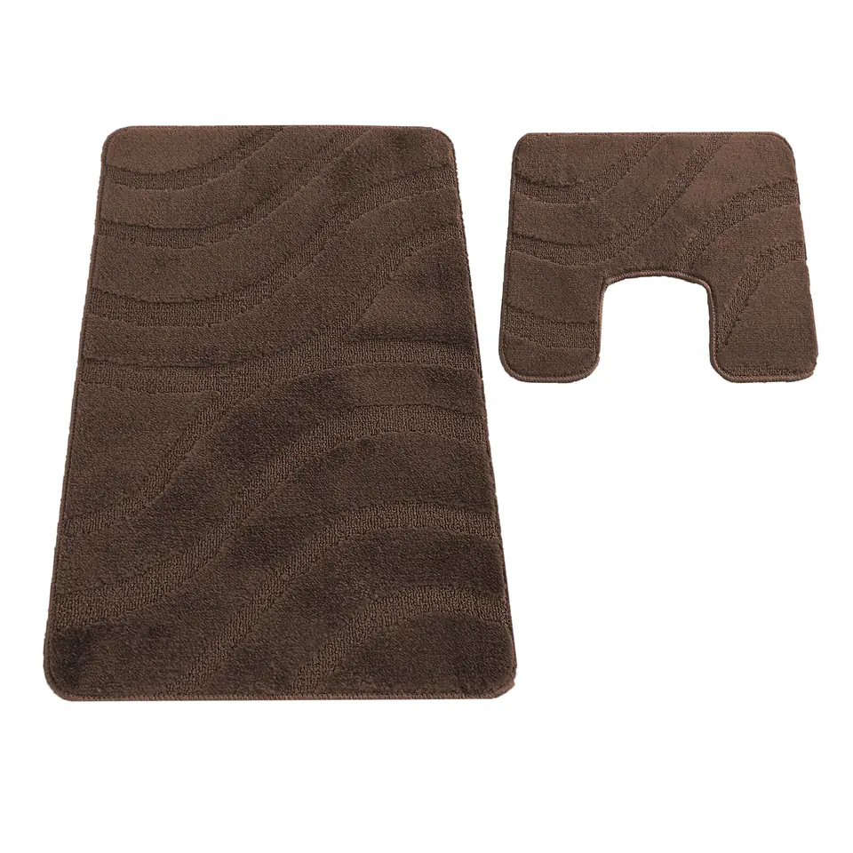 Komplet łazienkowy Montana z wycięciem Symphony Chocolate Komplet (50 cm x 80 cm i 40 cm x 50 cm) w sklepie Wasserman.eu