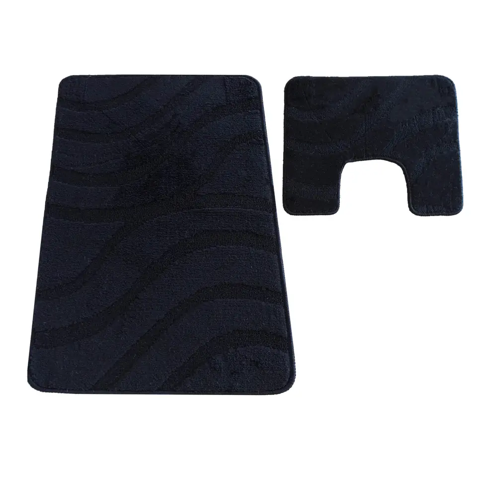 Komplet łazienkowy Montana z wycięciem Symphony Black Komplet (50 cm x 80 cm i 40 cm x 50 cm) w sklepie Wasserman.eu