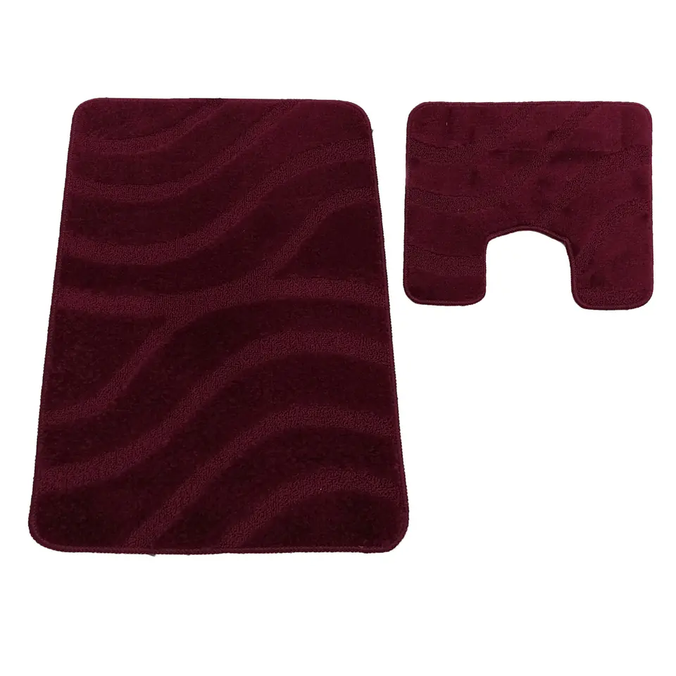 Komplet łazienkowy Montana z wycięciem Symphony Aubergine Komplet (50 cm x 80 cm i 40 cm x 50 cm) w sklepie Wasserman.eu