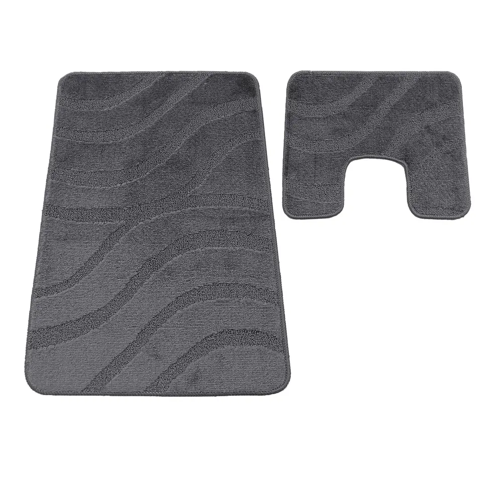 Komplet łazienkowy Montana z wycięciem Symphony Opal Grey Komplet (50 cm x 80 cm i 40 cm x 50 cm) w sklepie Wasserman.eu