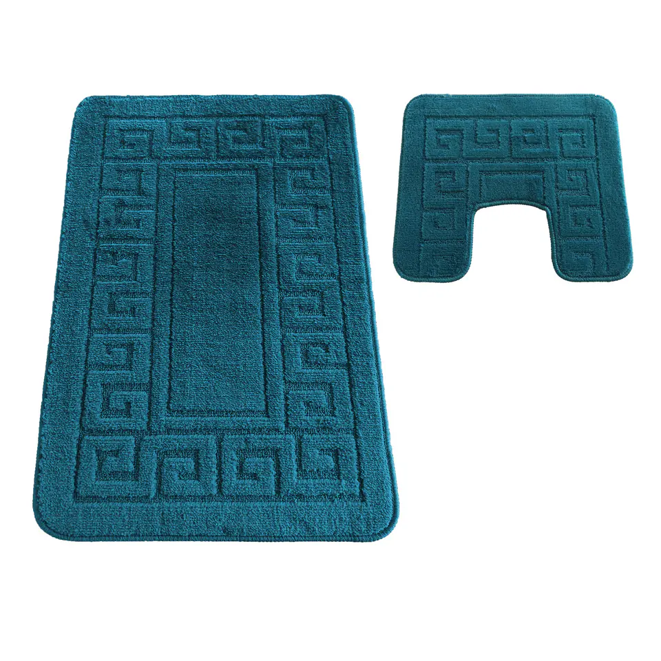 ⁨Komplet łazienkowy Montana z wycięciem Ethnic Deep Lake Komplet (50 cm x 80 cm i 40 cm x 50 cm)⁩ w sklepie Wasserman.eu
