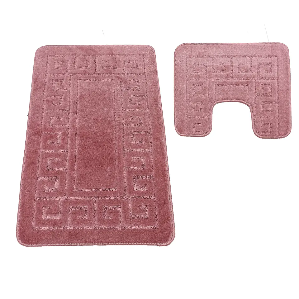 ⁨Komplet łazienkowy Montana z wycięciem Ethnic Dark Rose Komplet (50 cm x 80 cm i 40 cm x 50 cm)⁩ w sklepie Wasserman.eu