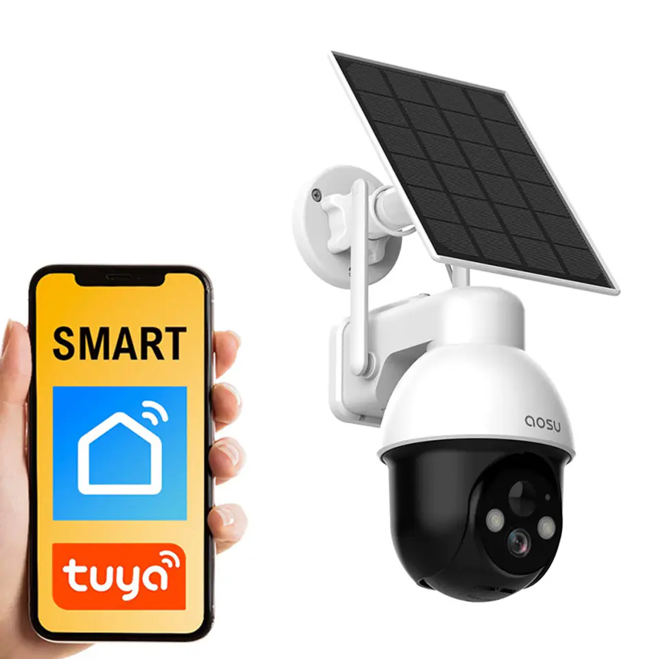 ⁨Kamera zewnętrzna solarna Aosu SL-C9S⁩ w sklepie Wasserman.eu