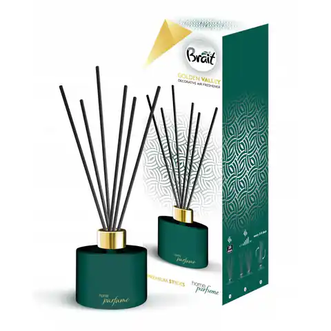 ⁨Brait Home Parfum Sticks Refresh sticks + Golden Valley Oil 100ml⁩ at Wasserman.eu