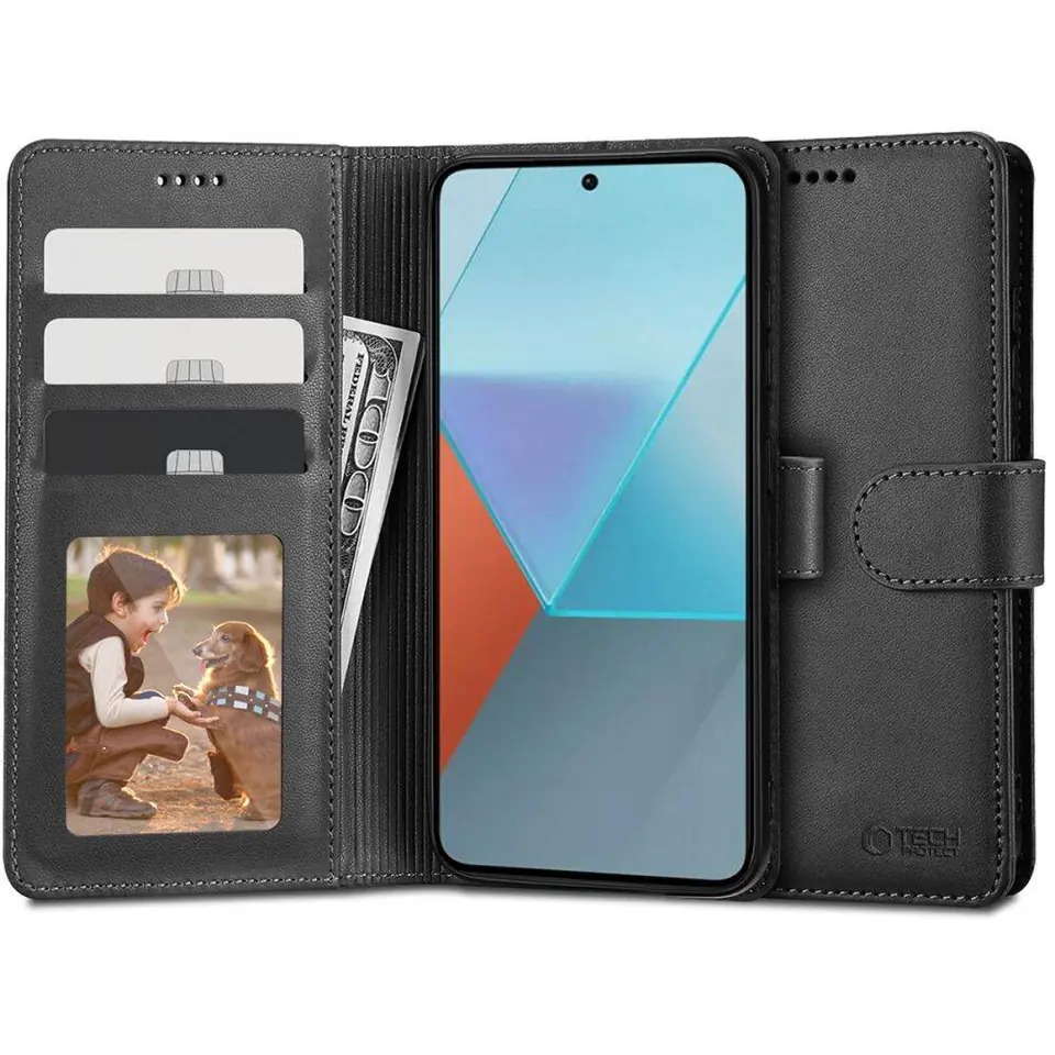 ⁨Etui XIAOMI REDMI NOTE 13 4G/LTE Tech-Protect Wallet czarne⁩ w sklepie Wasserman.eu