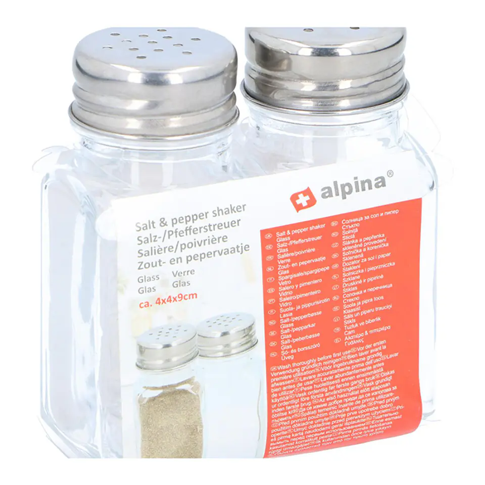 ⁨Alpina - Solniczka i pieprzniczka ze szkła 2 szt.⁩ w sklepie Wasserman.eu