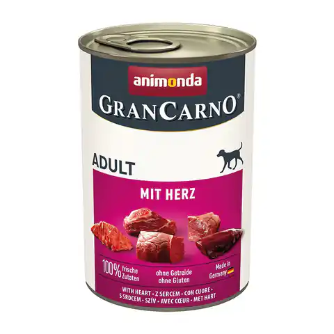 ⁨ANIMONDA Grancarno Adult mit Herz - wet dog food - 400 g⁩ at Wasserman.eu