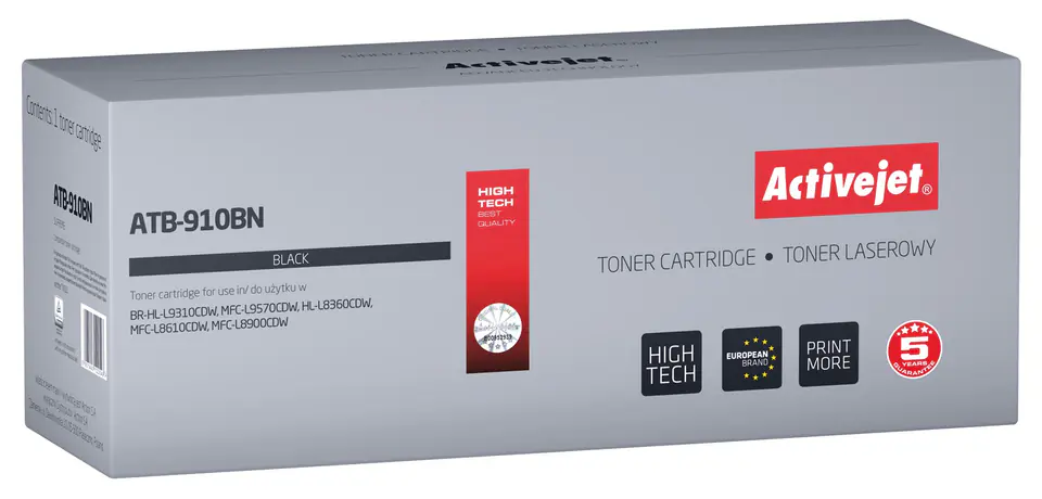 ⁨Activejet ATB-910BN Toner (zamiennik Brother TN-910BK; Supreme; 9000 stron; czarny)⁩ w sklepie Wasserman.eu