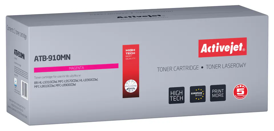 ⁨Activejet ATB-910MN Toner (zamiennik Brother TN910M; Supreme; 9000 stron; purpurowy)⁩ w sklepie Wasserman.eu