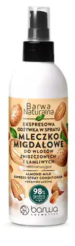 ⁨BARWA Naturalna Mleczko Migdałowe Ekspresowa Odżywka w sprayu do włosów zniszczonych i łamliwych 200ml⁩ w sklepie Wasserman.eu