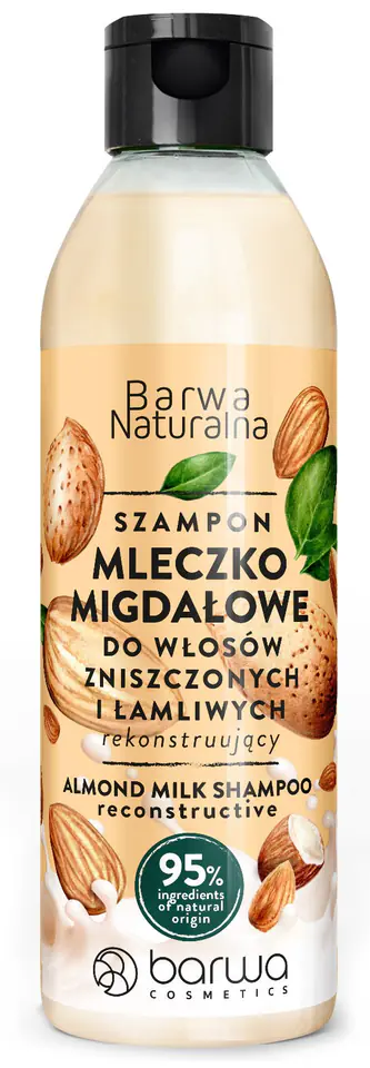 ⁨BARWA Naturalna Mleczko Migdałowe Szampon do włosów zniszczonych i łamliwych 300ml⁩ w sklepie Wasserman.eu