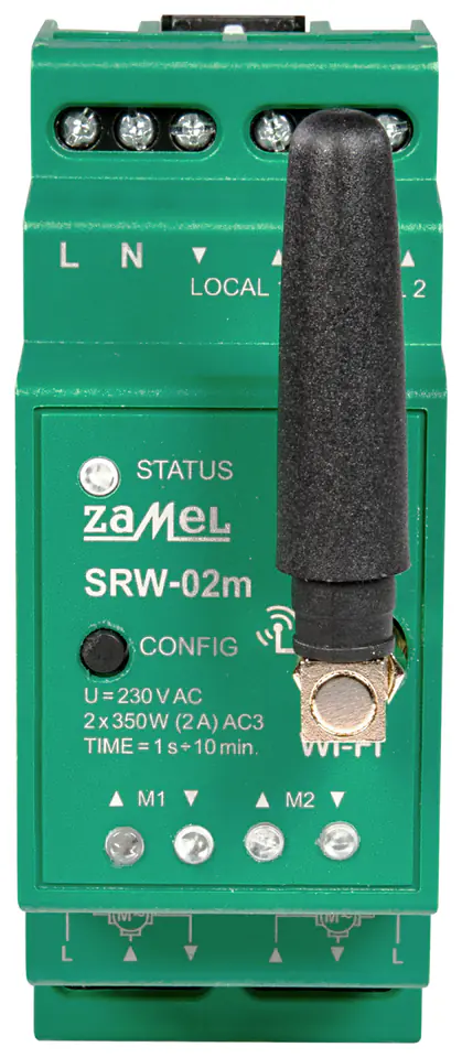 ⁨INTELIGENTNY STEROWNIK ROLET SRW-02M Wi-Fi 230 V AC ZAMEL⁩ w sklepie Wasserman.eu