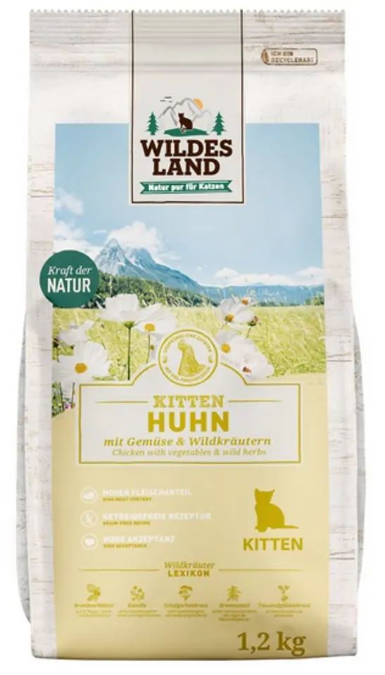 Wildes Land Cat Classic Kitten Huhn 1,2kg w sklepie Wasserman.eu
