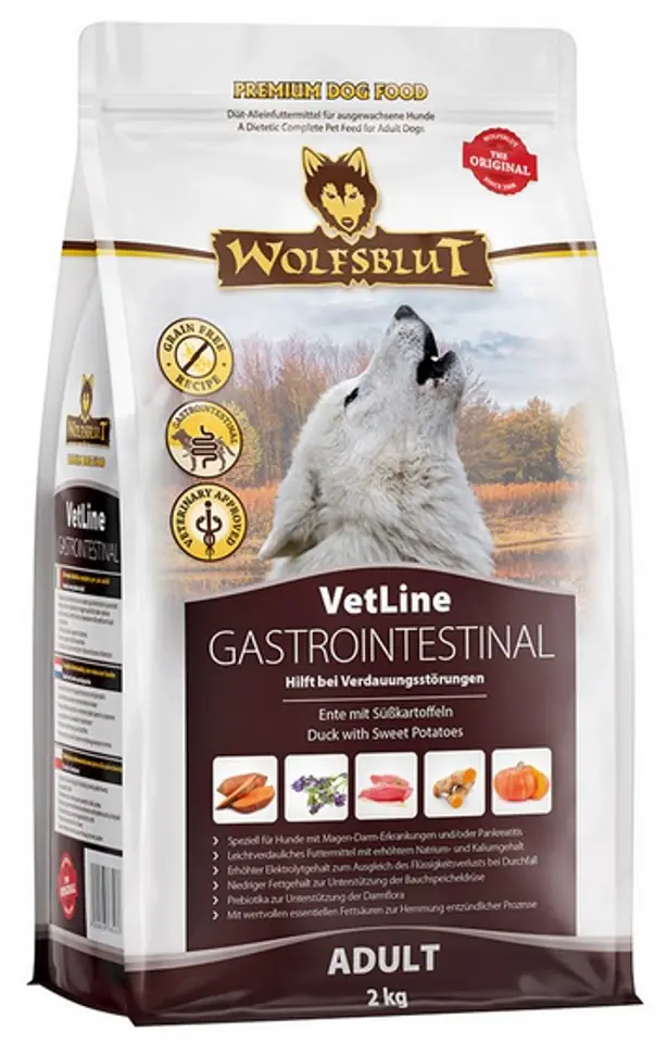 ⁨Wolfsblut Dog VetLine Gastrointestinal - kaczka i bataty 2kg⁩ w sklepie Wasserman.eu