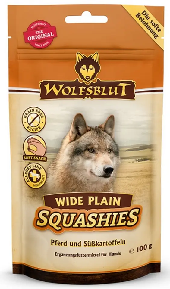 ⁨Wolfsblut Dog Squashies Wide Plain - konina i bataty 100g⁩ w sklepie Wasserman.eu