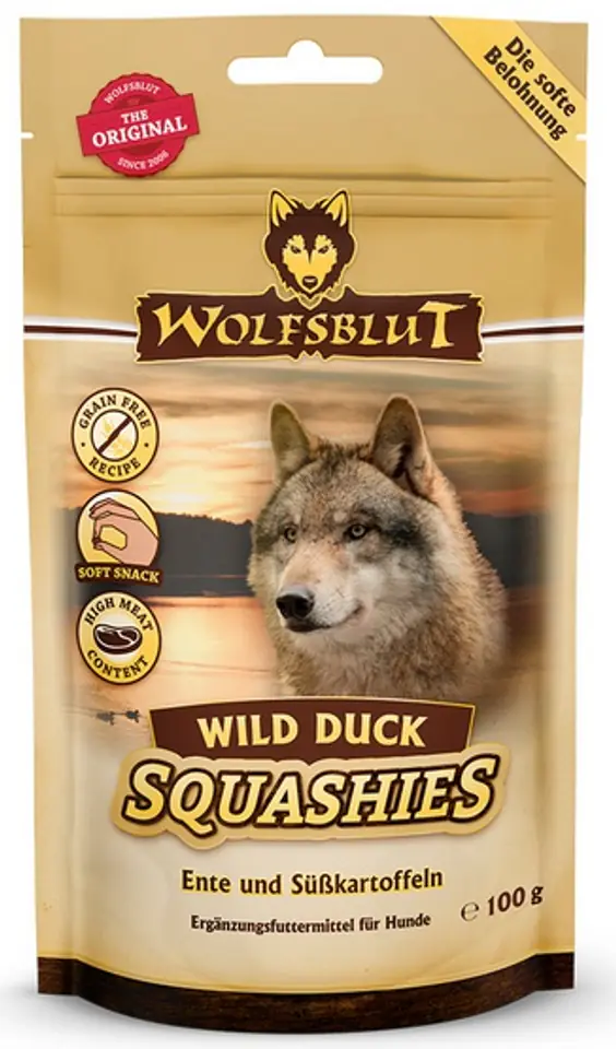 ⁨Wolfsblut Dog Squashies Wild Duck - kaczka i bataty 100g⁩ w sklepie Wasserman.eu