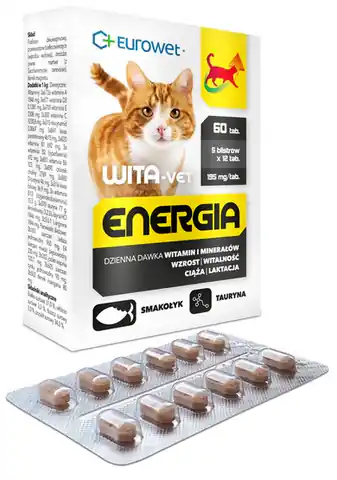 ⁨Wita-Vet Kot Energia Junior + Adult 60tabl⁩ w sklepie Wasserman.eu