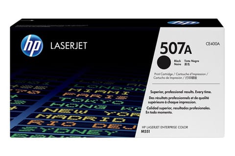 HP 507A Black Laser Toner Cartridge CE400A at Wasserman.eu