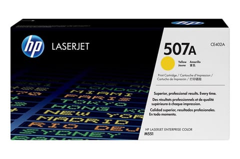 ⁨HP 507A Yellow Laser Toner Cartridge CE402A⁩ at Wasserman.eu