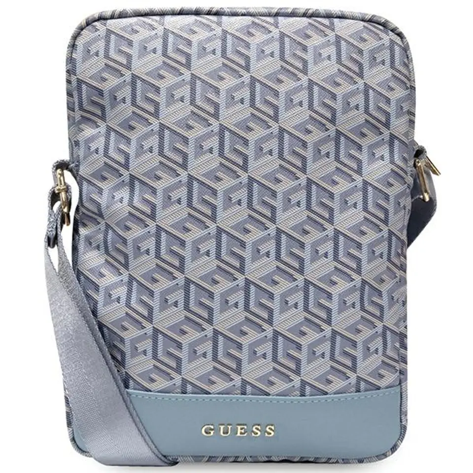 ⁨Guess Torba GUTB10HGCFSEB 10" niebieski/blue GCube Stripe Tablet Bag⁩ w sklepie Wasserman.eu