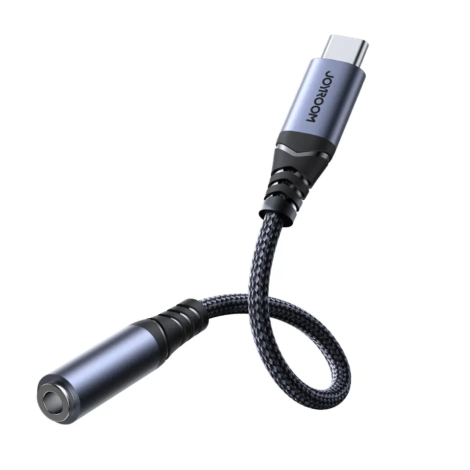 ⁨Przejściówka adapter DAC USB-C do mini jack 3.5mm czarny⁩ w sklepie Wasserman.eu