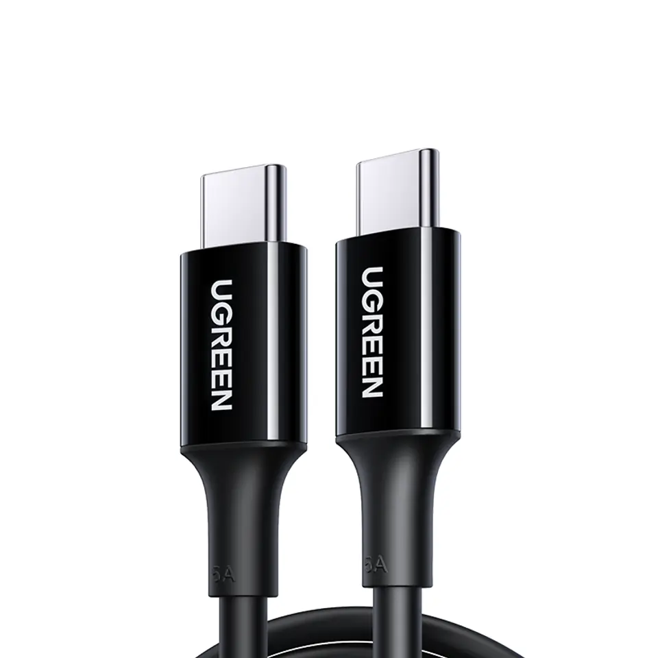 ⁨Kabel przewód USB-C do USB-C 480Mb/s 5A 2m czarny⁩ w sklepie Wasserman.eu