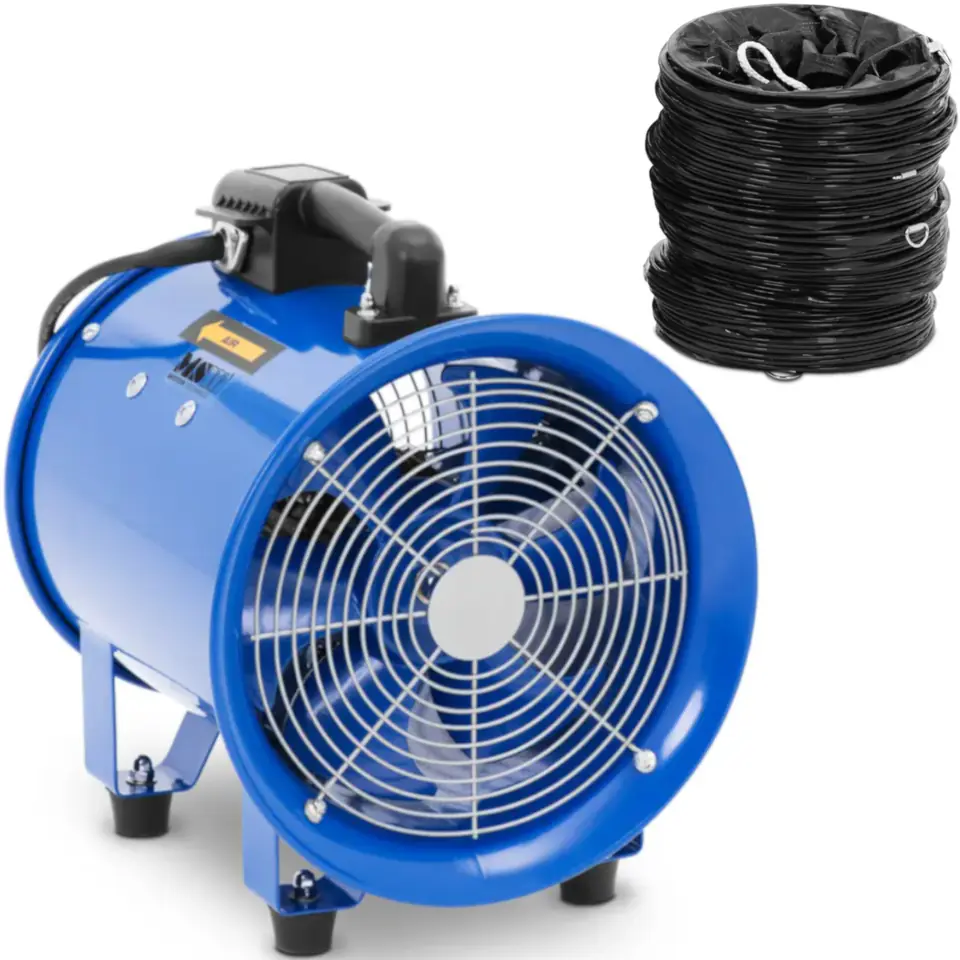 Wentylator dmuchawa przemysłowa budowlana z wężem 10 m 2700 m3/h śr. 280 mm w sklepie Wasserman.eu