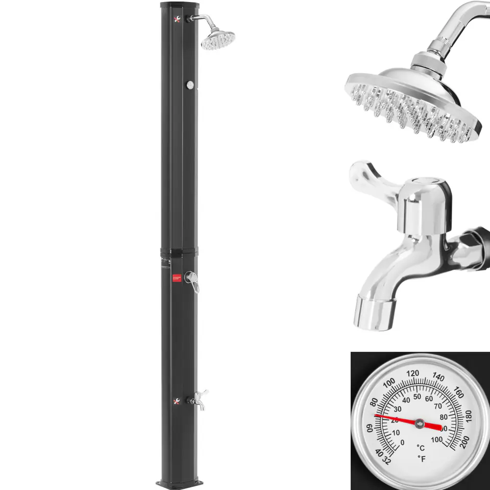 ⁨Prysznic natrysk ogrodowy turystyczny solarny z termometrem i zbiornikiem 35 l⁩ w sklepie Wasserman.eu