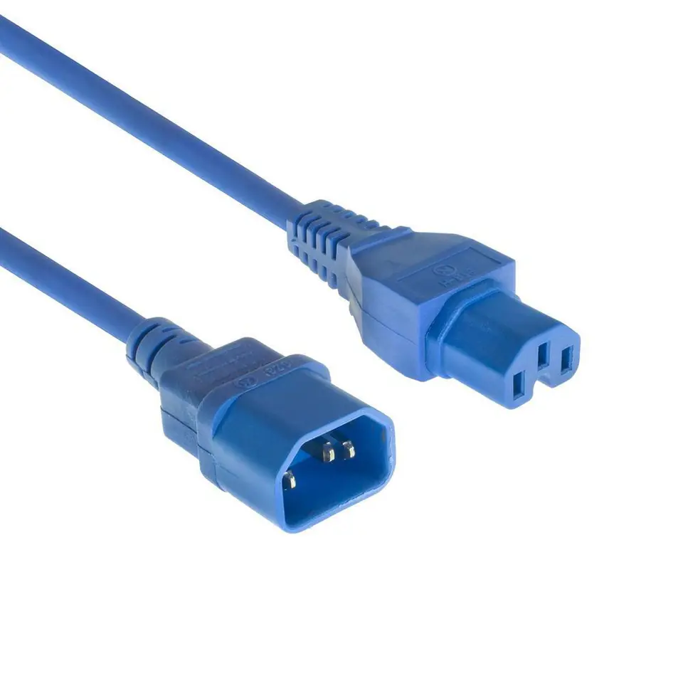 ⁨MicroConnect Blue power cable C14 to C15,⁩ w sklepie Wasserman.eu