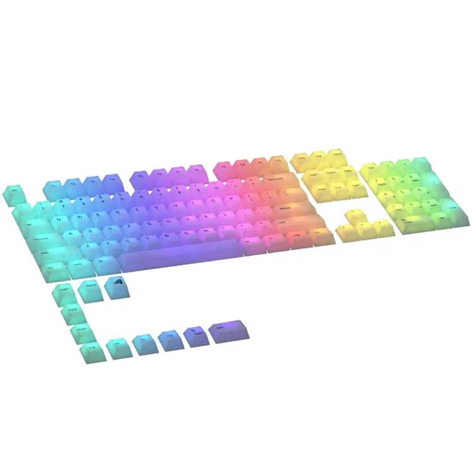 ⁨Glorious Polychroma RGB Keycaps - 115 Keycaps, ANSI, US-Layout, semi-transparent⁩ at Wasserman.eu