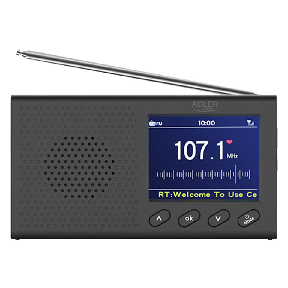 ⁨AD 1198 Radio przenośne - lcd - fm - bluetooth - zegar⁩ w sklepie Wasserman.eu