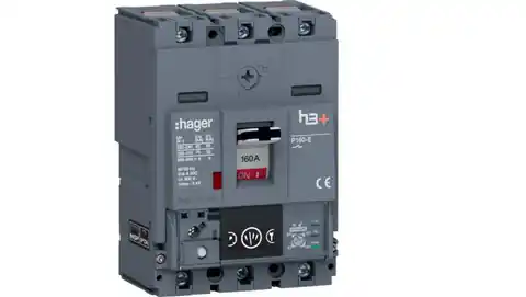 ⁨MCCB Wyłącznik mocy h3+ P160 3P 160A 70kA Energy HES160NC⁩ w sklepie Wasserman.eu