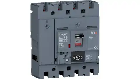 ⁨MCCB Wyłącznik mocy h3+ P250 4P 40A 70kA Energy HET041NR⁩ w sklepie Wasserman.eu