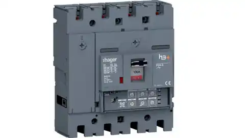 ⁨MCCB Wyłącznik mocy h3+ P250 4P 100A 70kA LSI HET101JR⁩ w sklepie Wasserman.eu