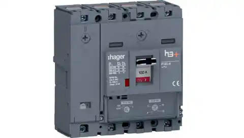 ⁨MCCB Wyłącznik mocy h3+ P160 4P 100A 25kA TM HHS101DC⁩ w sklepie Wasserman.eu