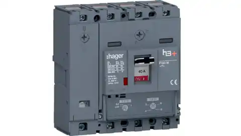⁨MCCB Wyłącznik mocy h3+ P160 4P 40A 50kA TM HMS041DC⁩ w sklepie Wasserman.eu
