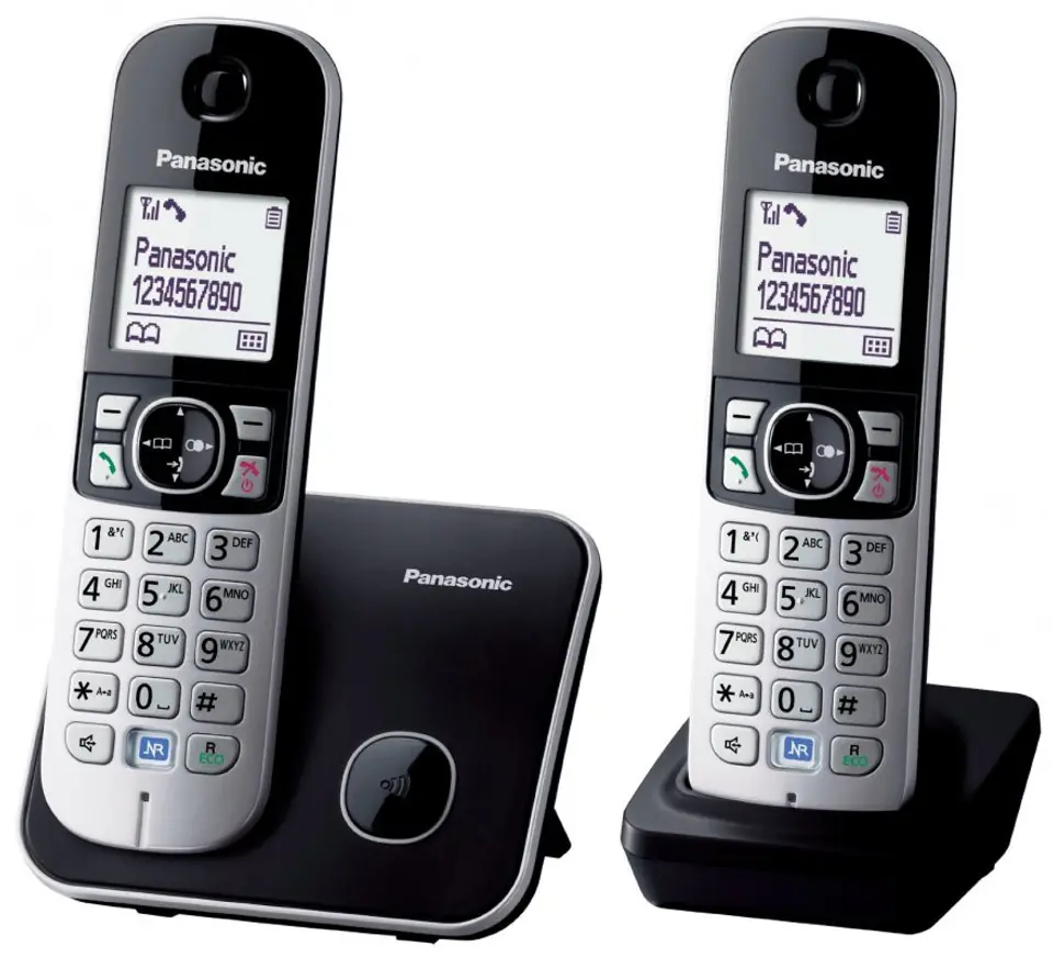 ⁨Panasonic KX-TG6812 DECT telephone Caller ID Black, Silver⁩ at Wasserman.eu