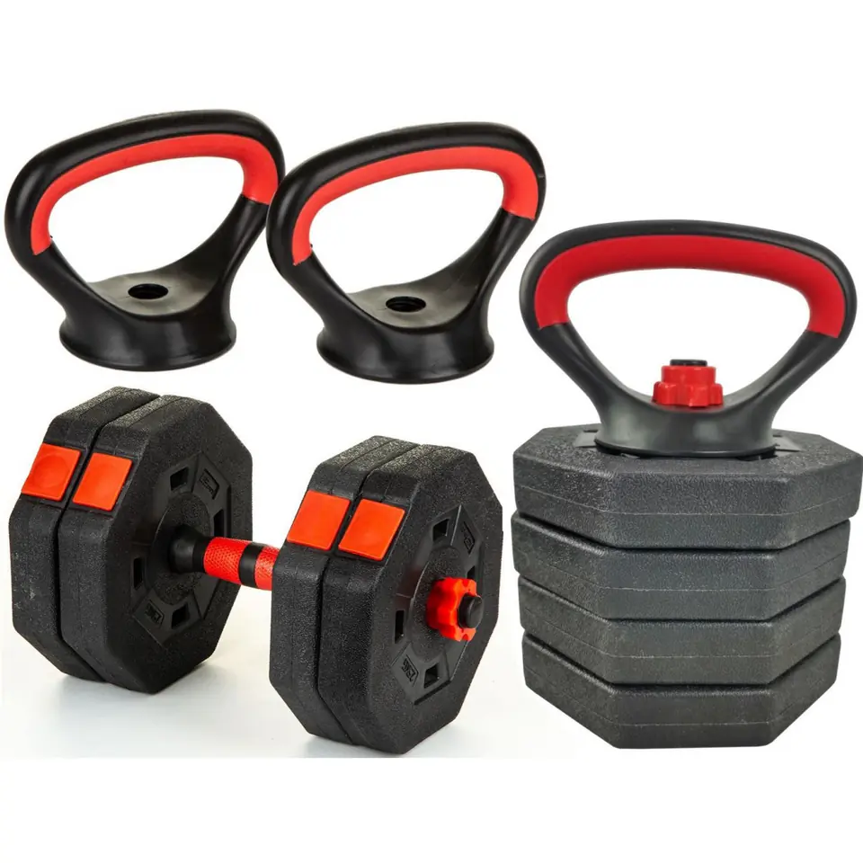 ⁨HANTLA KOMPOZYTOWA KETTLEBELL PRZYRZĄD DO POMPEK 3W1 10KG EB FIT⁩ w sklepie Wasserman.eu