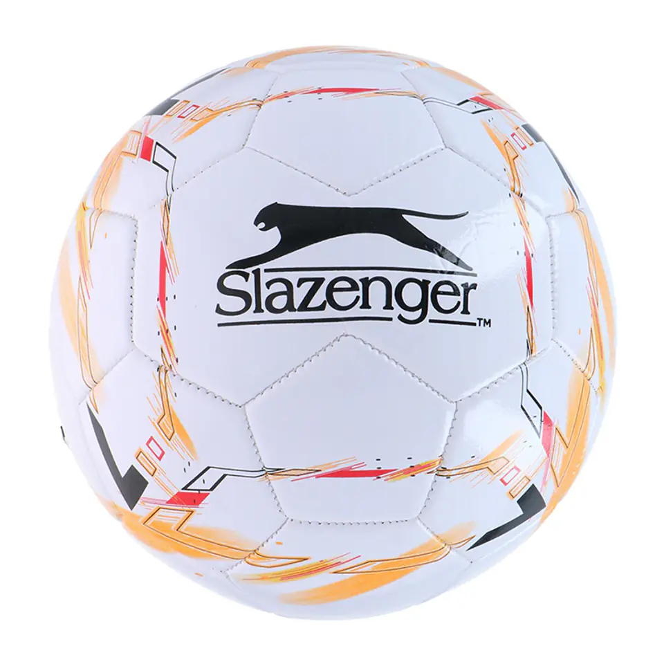 Slazenger - Piłka do piłki nożnej r. 5 (biały / pomarańczowy) w sklepie Wasserman.eu