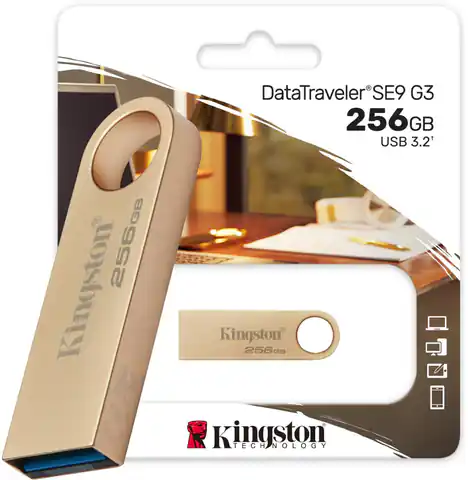 ⁨Kingston Technology DataTraveler 256GB 220MB/s Metal USB 3.2 Gen 1 SE9 G3⁩ at Wasserman.eu