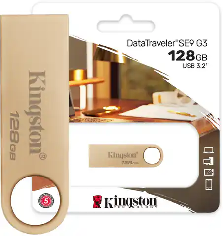 ⁨Kingston Technology DataTraveler 128GB 220MB/s Metal USB 3.2 Gen 1 SE9 G3⁩ at Wasserman.eu