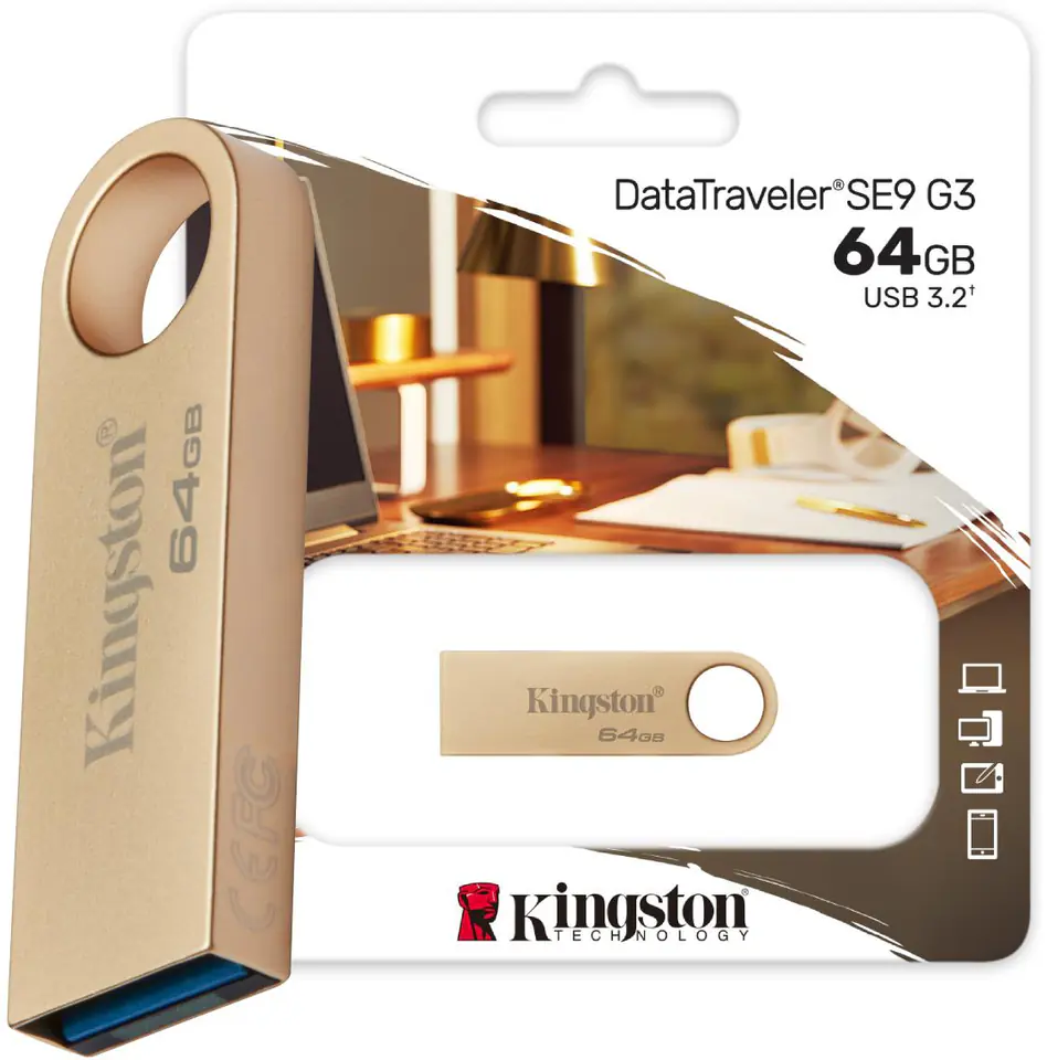 ⁨Kingston Technology DataTraveler 64GB 220MB/s Metal USB 3.2 Gen 1 SE9 G3⁩ at Wasserman.eu