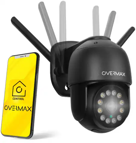⁨Kamera IP Overmax OV-CAMSPOT 4.95 obrotowa zewnętrzna Wi-Fi 4MPx czarna⁩ w sklepie Wasserman.eu