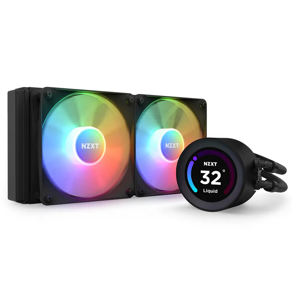 ⁨NZXT Kraken Elite 240 RGB Processor All-in-one liquid cooler 12 cm Black 1 pc(s)⁩ at Wasserman.eu