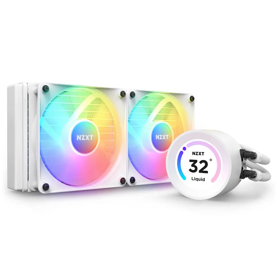 ⁨NZXT Kraken Elite 240 RGB Processor All-in-one liquid cooler 12 cm White 1 pc(s)⁩ at Wasserman.eu