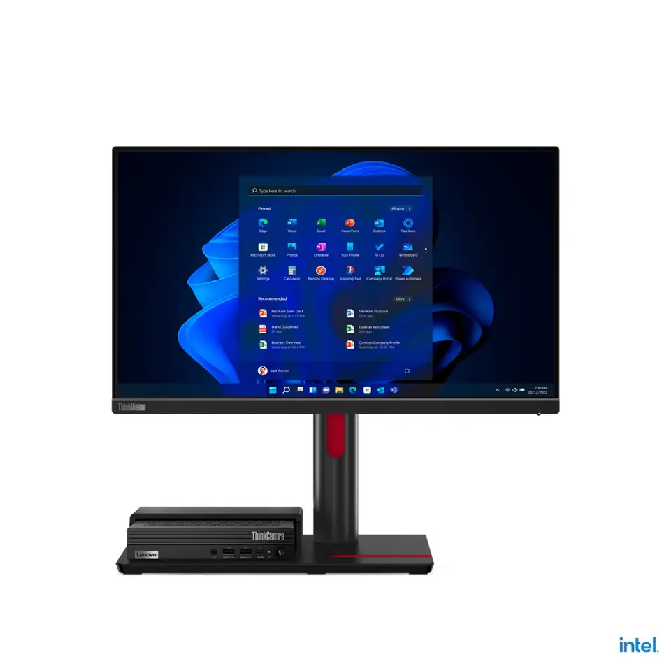 ⁨Lenovo ThinkCentre 22i Flex 21.5"FHD 60Hz 250nits AG DP, HDMI, USB-C Black⁩ w sklepie Wasserman.eu