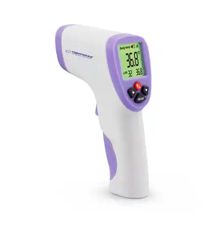 ⁨Esperanza ECT002 digital body thermometer Remote sensing thermometer Purple, White Ear, Forehead, Oral, Rectal, Underarm Buttons⁩ at Wasserman.eu