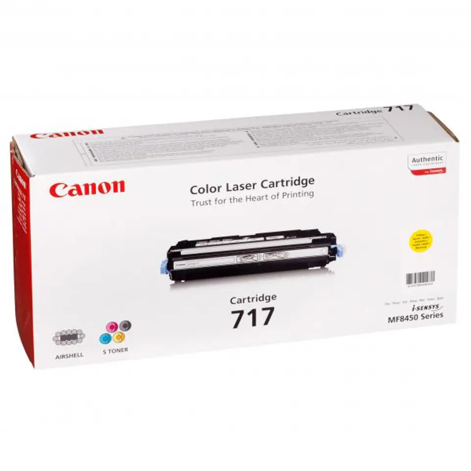 ⁨Canon oryginalny toner CRG717, 2575B002, yellow, 4000s, EOL⁩ w sklepie Wasserman.eu